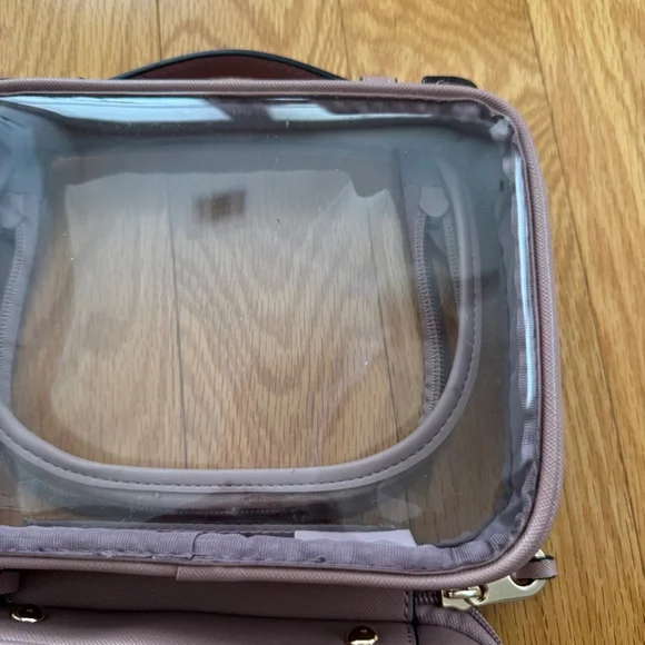 Calpak Small Clear Cosmetics Case in Mauve - Picture 5 of 7